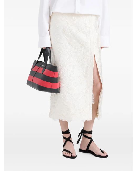 Proenza Schouler White Dalma Floral-Jacquard Skirt