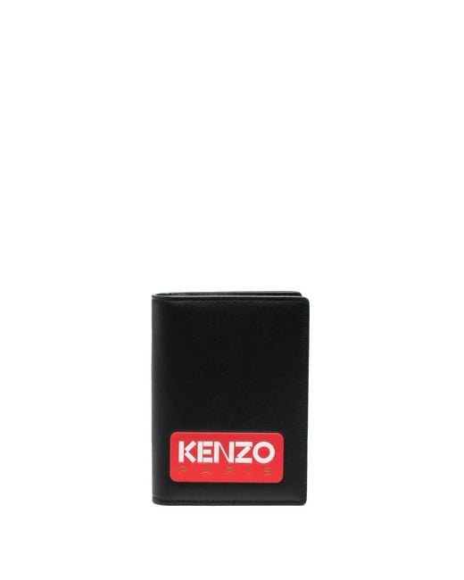 KENZO White Calf Leatherbi Fold Wallet for men