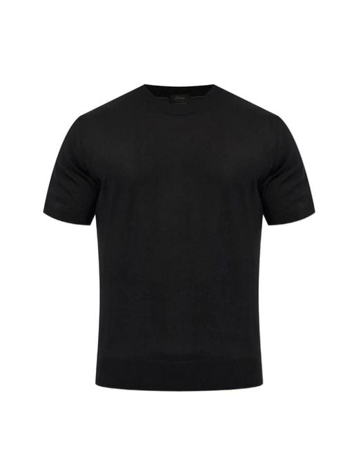 Brioni Black T-Shirt À Col Rond for men