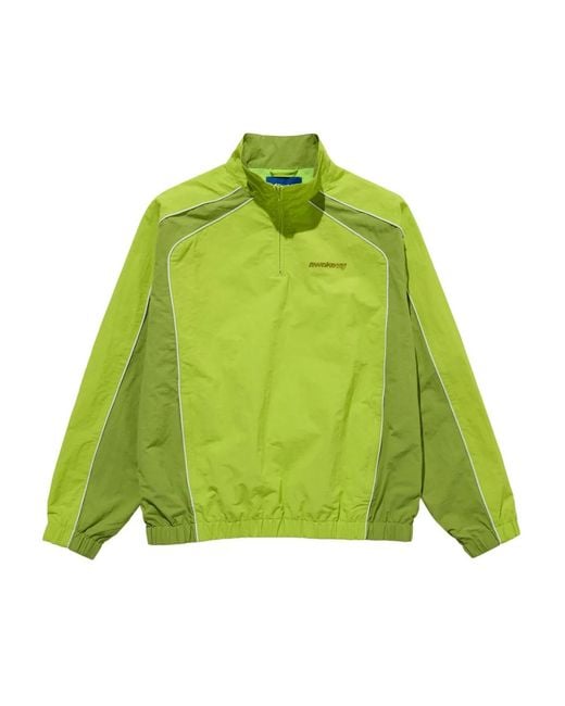 AWAKE NY Green Quarter-Zip Track Jacket for men