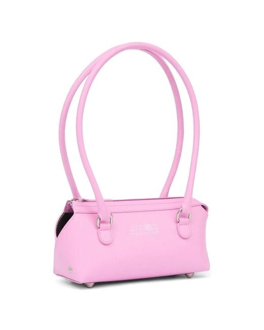 MM6 by Maison Margiela Pink Mini Sac Porté Épaule Bauletto J
