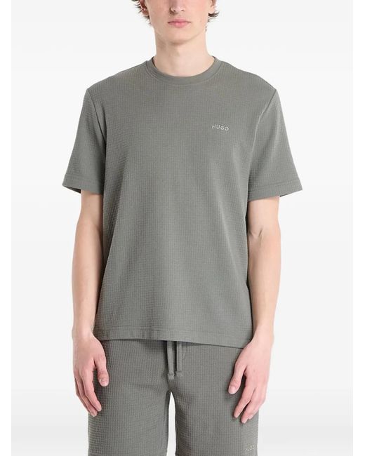 HUGO Gray T-Shirt De Pyjama À Logo Imprimé for men
