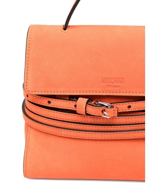 Moschino Orange Tie Me Tote Bag