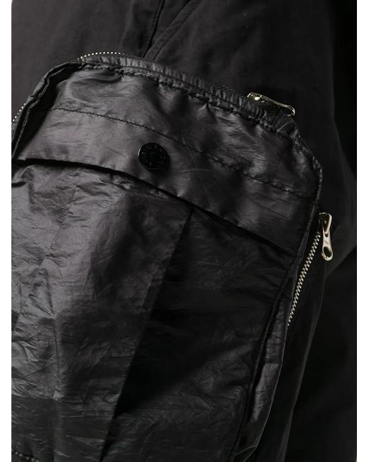 Stone Island Shadow Project Black Cargo Shorts for men