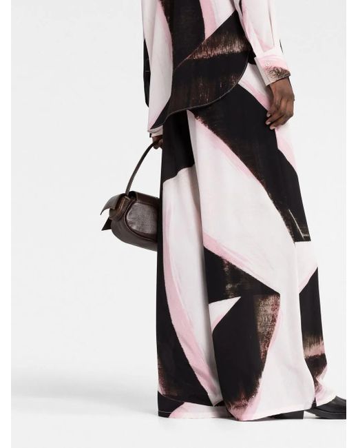 McQueen Black Abstract-pattern Trousers