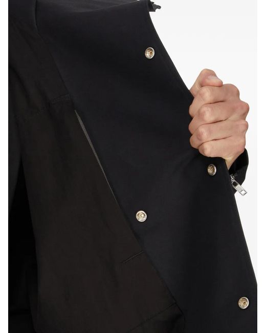 Rick Owens Black Dracucaban Funnel-Neck Belted Jacket for men