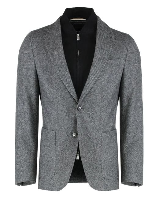 Blazer con pechera integrada Boss de hombre de color Black