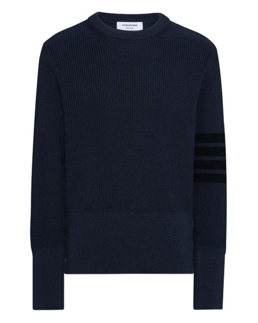 Thom Browne Blue 4-Bar Sweater for men