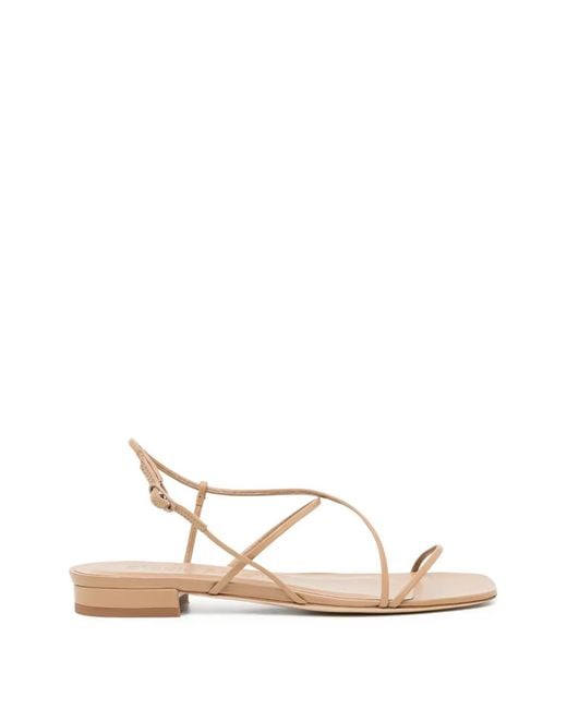 STUDIO AMELIA White Cross-Front Sandals