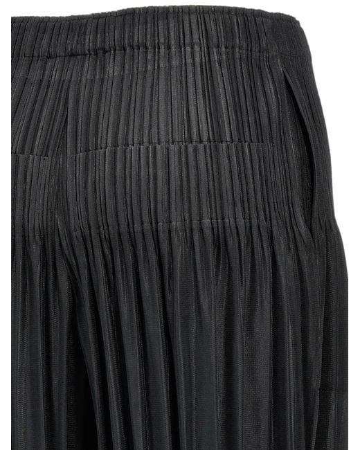 Pleats Please Issey Miyake Black Pleated Trousers