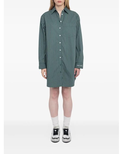 Zadig & Voltaire Blue Rorning Striped Poplin Shirtdress