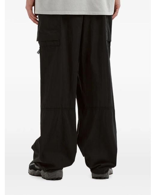 AFTERMATHS Black Drawstring-Waist Cargo Pants for men