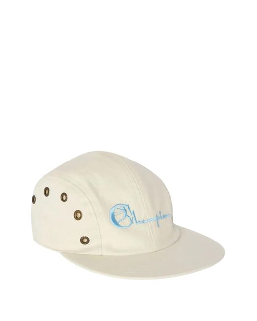 メンズ Champion エンブロイダリー アイレット キャップ White
