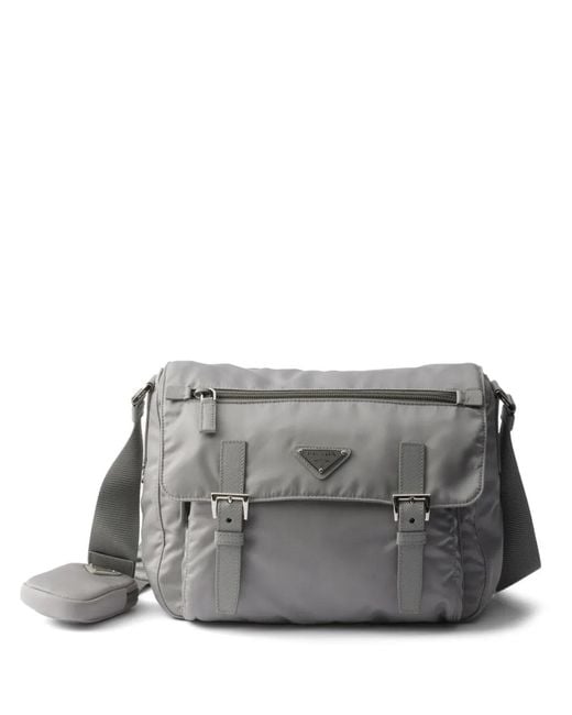 Prada Gray Re-Nylon Shoulder Bag