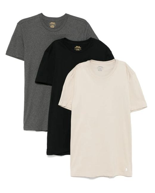 Polo Ralph Lauren Black Polo Pony-Motif T-Shirt (Pack Of Three) for men