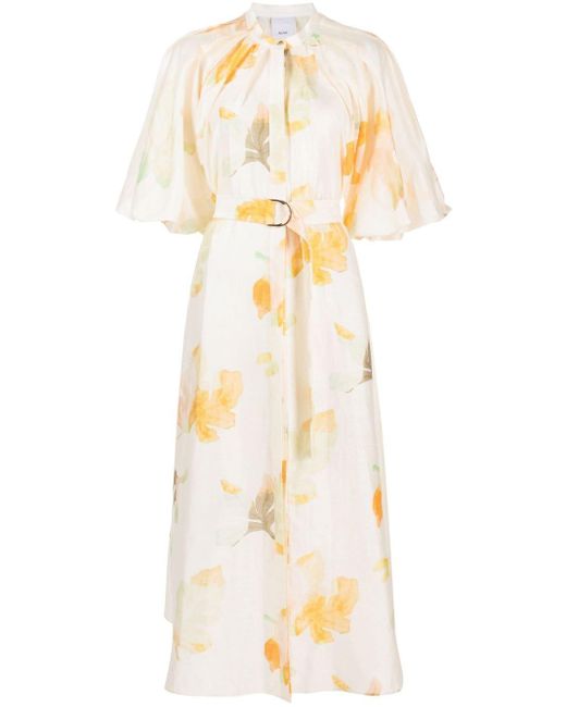 Acler Metallic Cranhurst Floral-print Dress