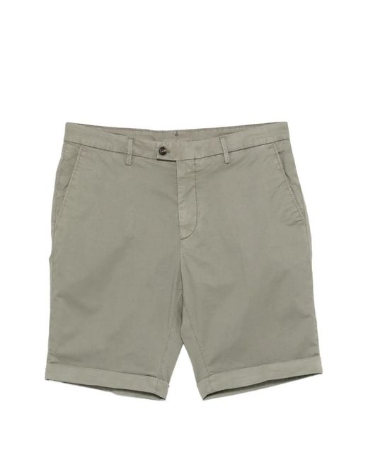 Corneliani Gray Cuffed Shorts for men