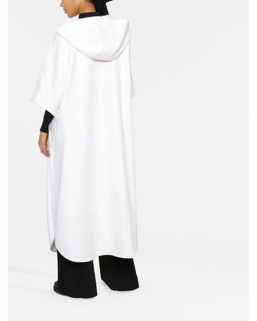 Valentino Garavani White Vgold Hooded Cape