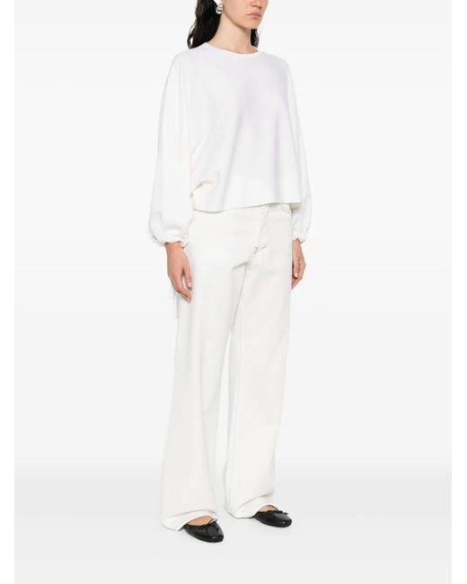 Max Mara White Wool Blouse