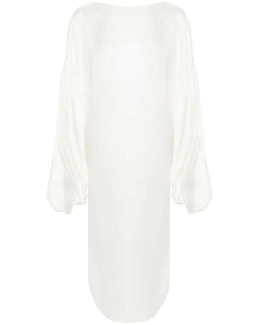 Khaite White The Zelma Midi Dress