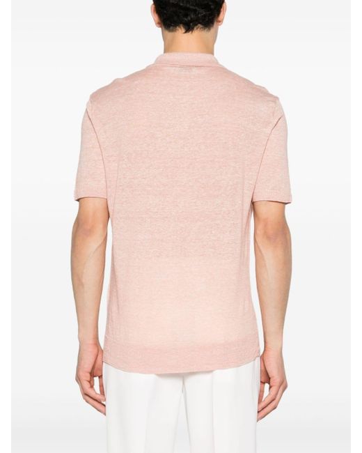 Altea Pink Split-neck Polo Shirt for men