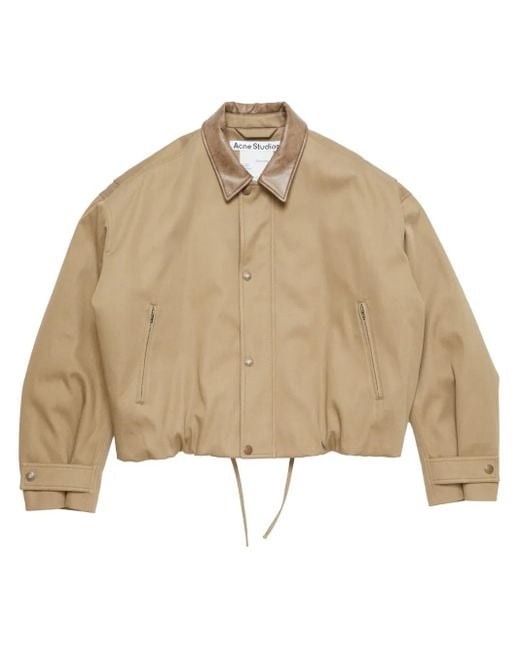 メンズ Acne レザーカラー ジャケット Natural