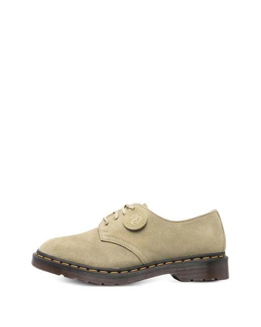 Dr. Martens Green Lace-up Fastening Leather Shoes for men