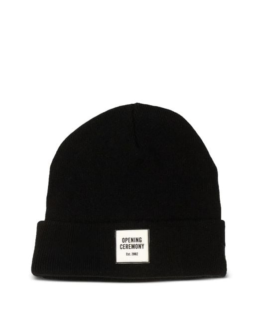 Opening Ceremony Black Oc-Logo Beanie for men