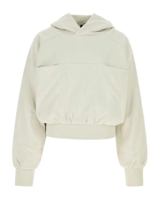 Entire studios White Cropped Hoodie