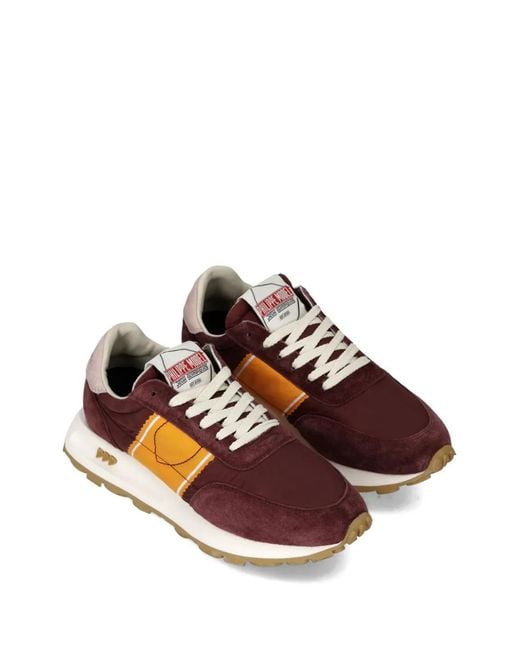 Philippe Model Brown Suede-Panelled Sneakers