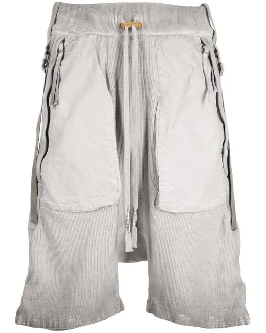 Boris Bidjan Saberi Gray Deconstructed Shorts for men