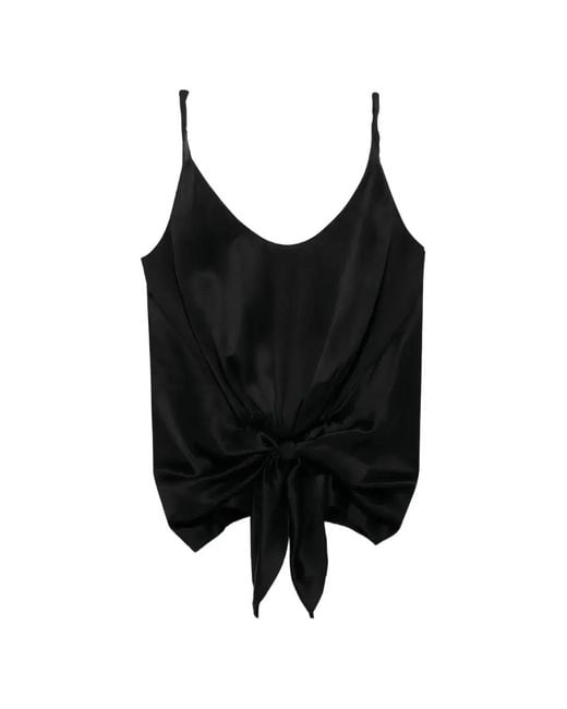 J.W. Anderson Black Knot-Detail V-Neck Tank Top