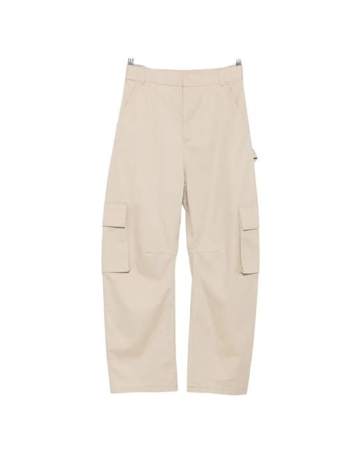 Balenciaga Natural Panelled Cargo Pants
