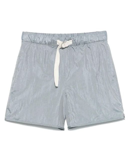 Jil Sander Blue Satin Shorts