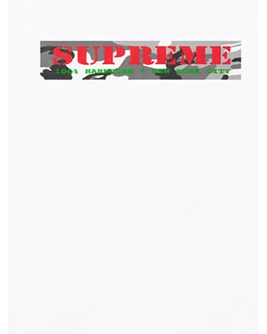 Supreme White Hardcore Tee "Ss 25 for men