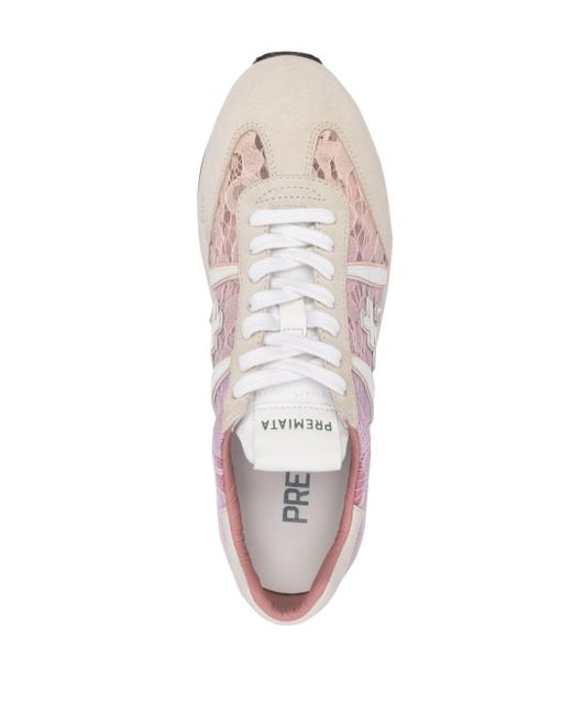 Premiata Beth Sneakers Met Plateauzool in het Pink