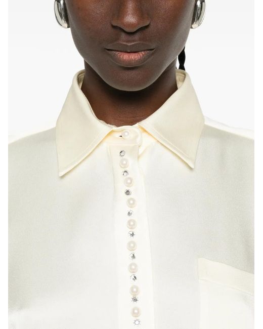 Stella McCartney White Pocket Studded Shirt