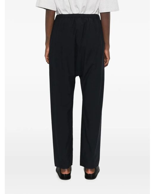 Sofie D'Hoore Black Paz Elasticated-Waistband Straight-Leg Trousers