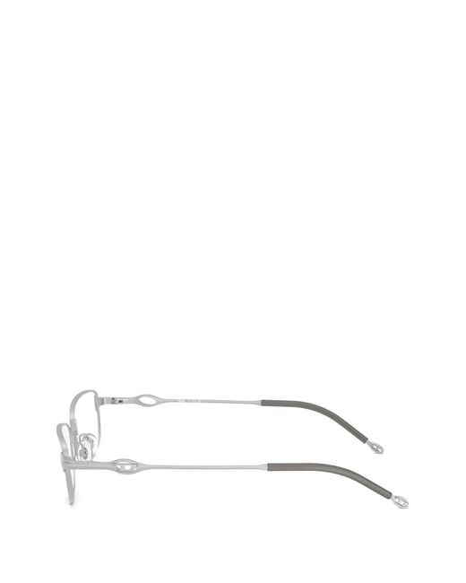 DIESEL White Logo-Plaque Rectangle-Frame Glasses