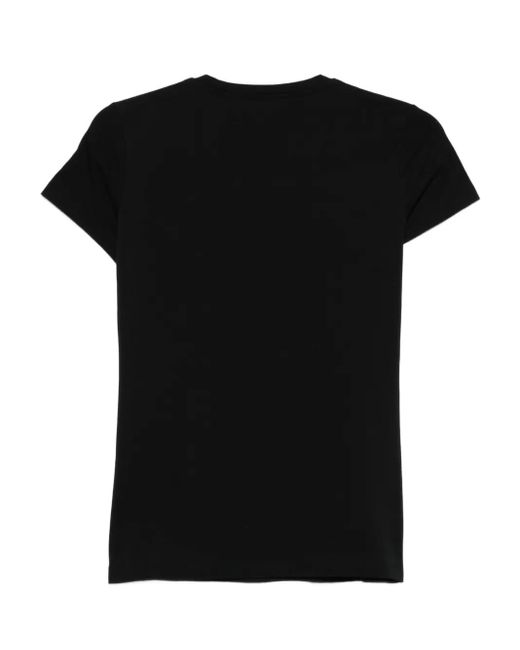 Liu Jo Black Embellished Logo T-Shirt