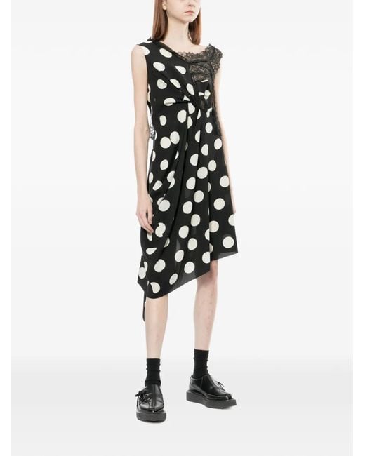 Junya Watanabe White Polka-Dot Dress
