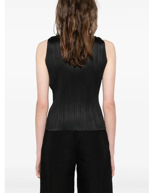 Pleats Please Issey Miyake プリーツ トップ Black