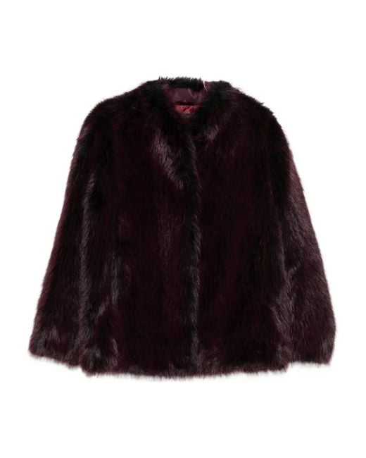 Patrizia Pepe ドロップショルダーフェイクファージャケット Black