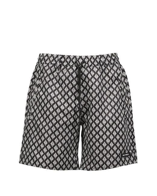 MLVINCE White Monogram-Print Shorts for men
