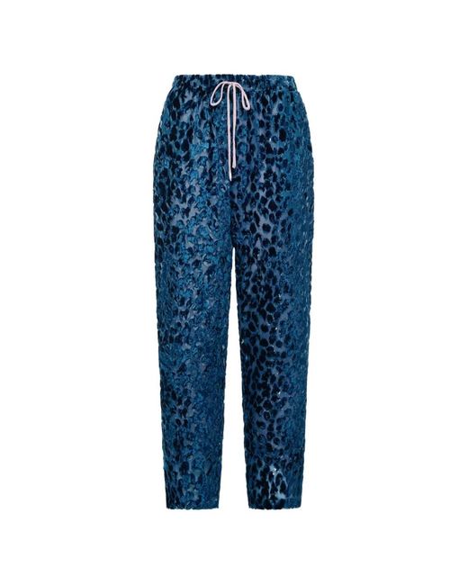 Pierre Louis Mascia Blue Vepelwon Straight-Leg Trousers