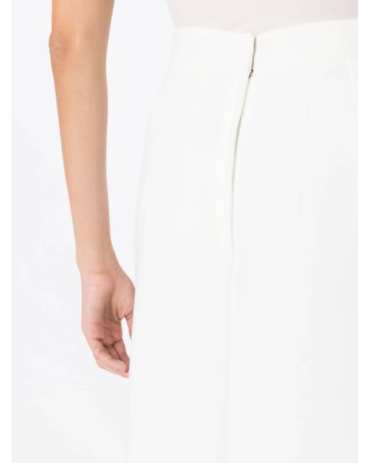 Falda midi con abertura lateral Olympiah de color White