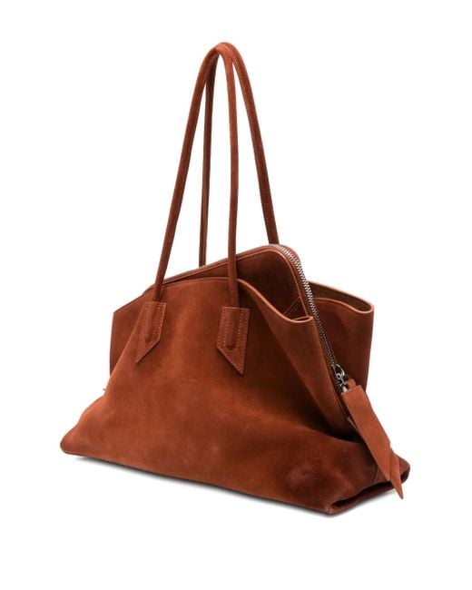 The Attico Brown Medium La Passeggiata Shoulder Bag