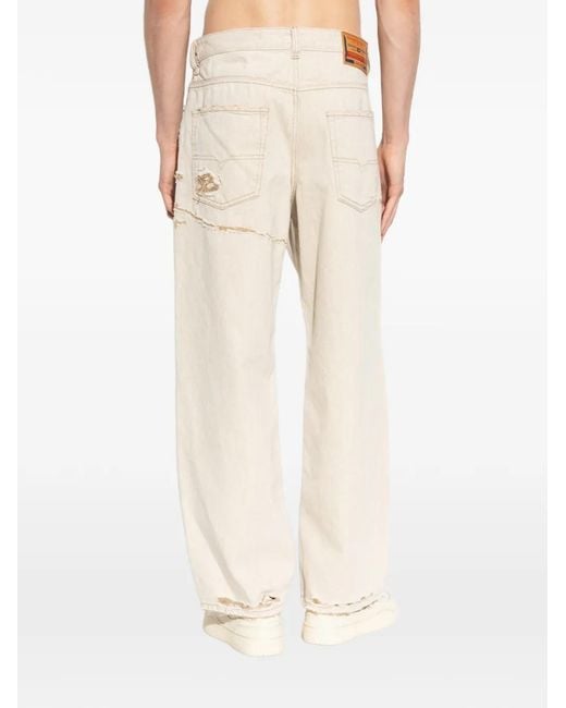 DIESEL White 2001 D-Macro Distressed Jeans for men