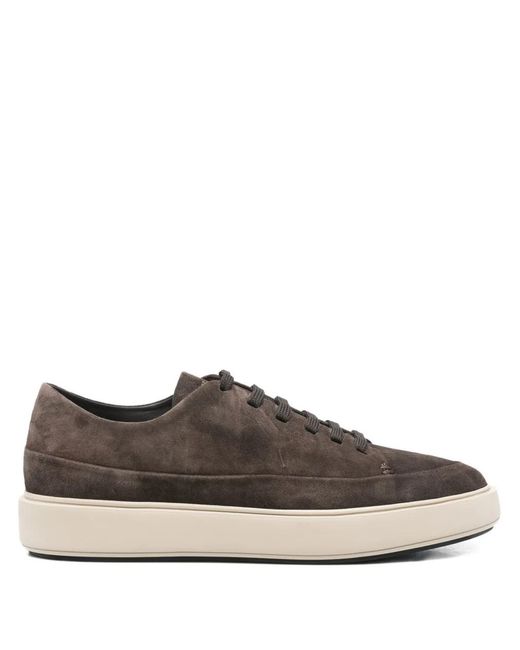 Officine Creative Brown Release 001 Suede Sneakers for men