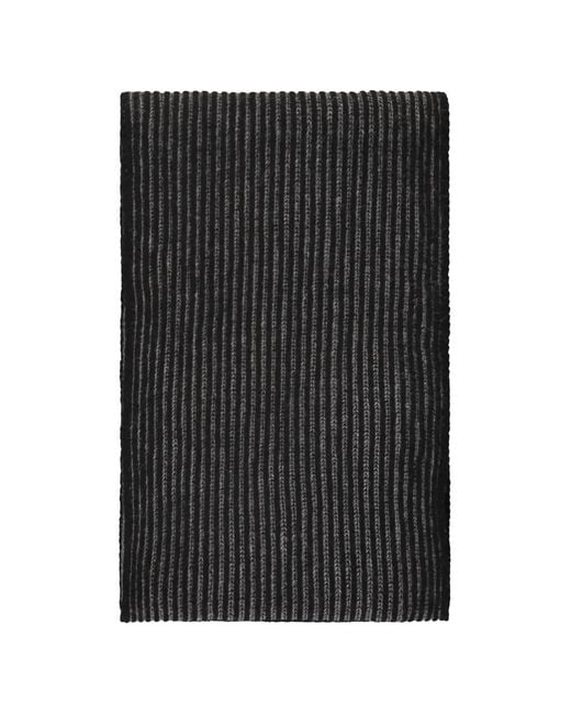 Moorer Black Striped Scarf for men